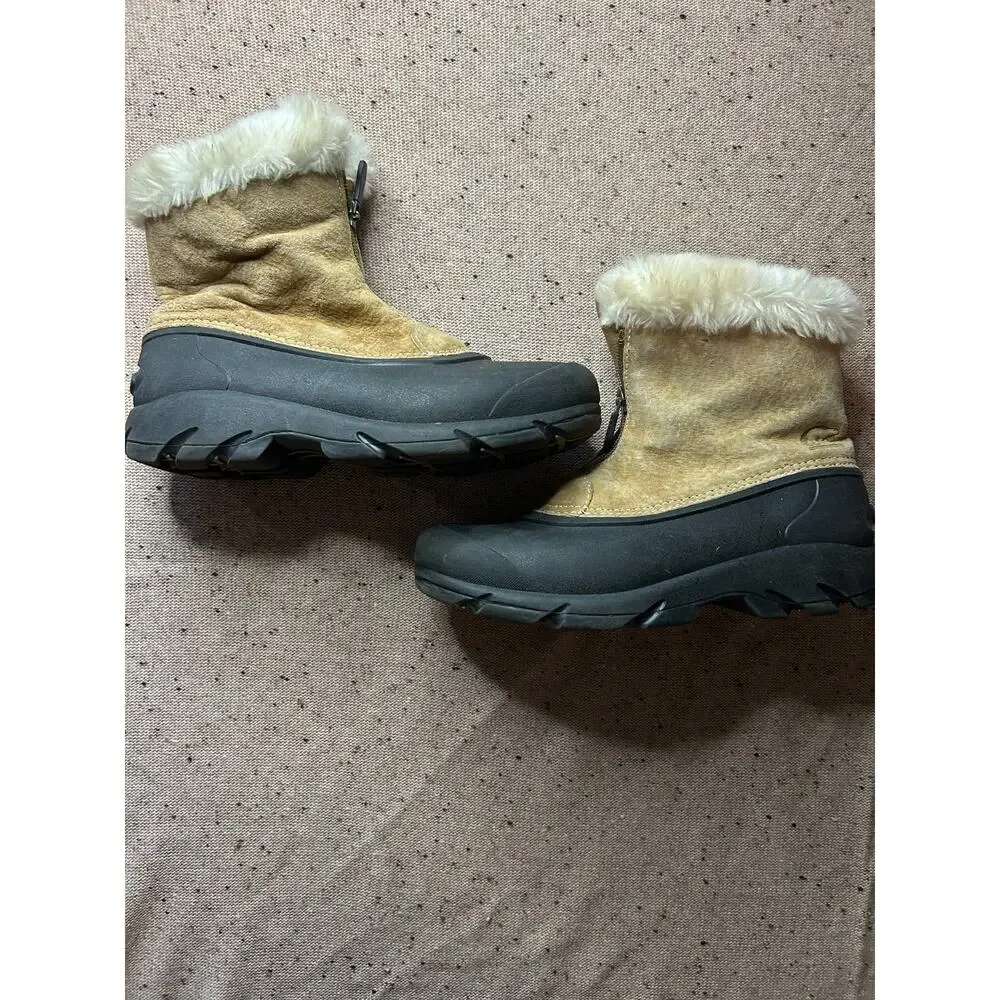 Sorel Women’s 6 Faux Fur Lined Rubber Bottom Zip Front Winter Booties